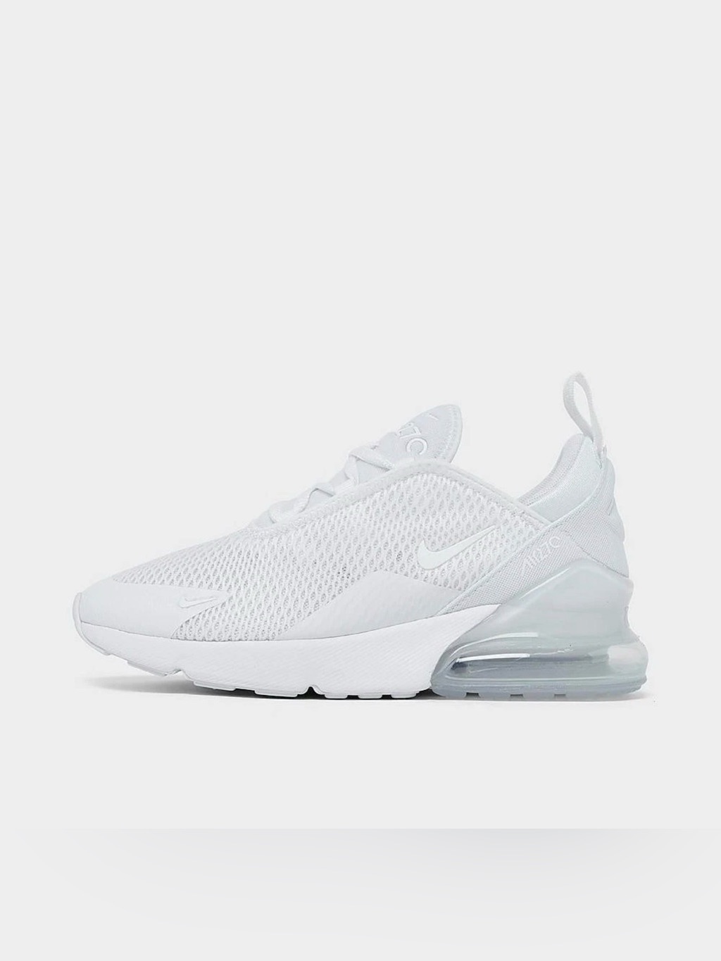 Nib Little Kid Ps Nike Air Max 270 Ao2372 103 White/Metallic Silver/White